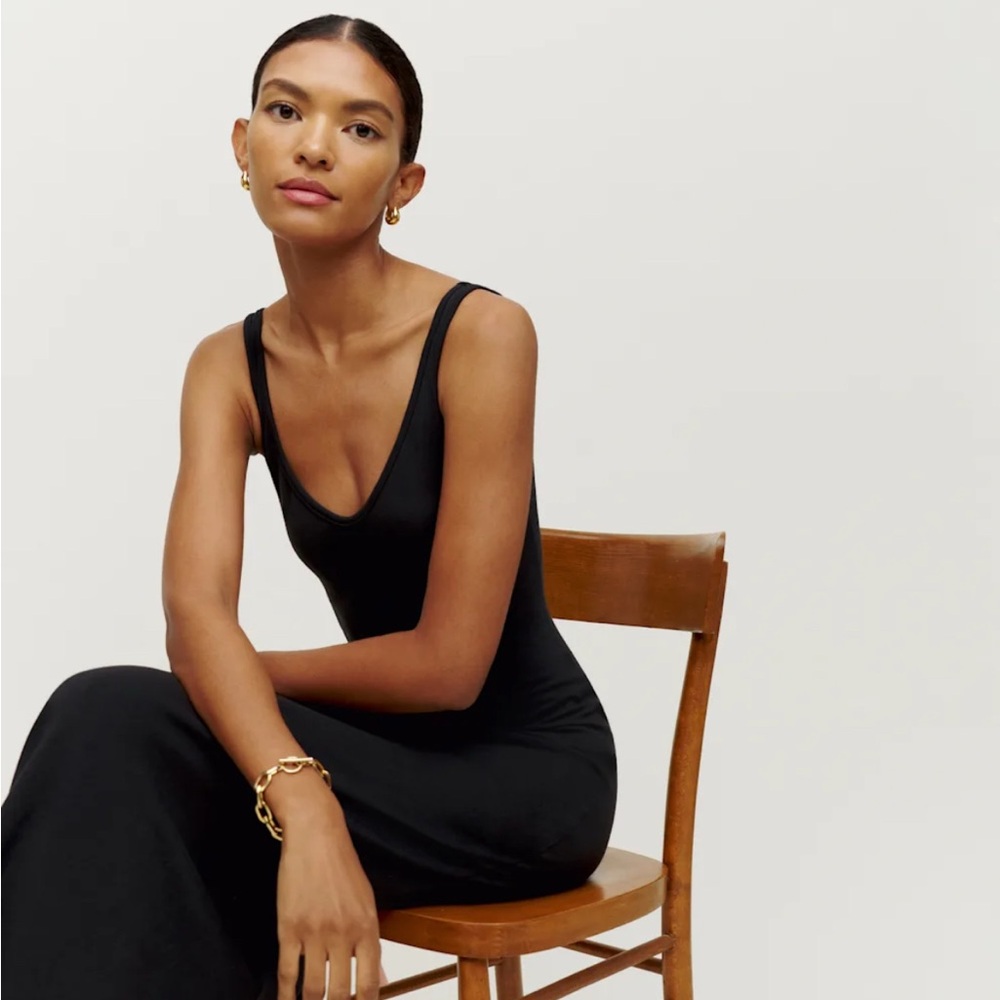 Reformation - Tyra Velvet Black Dress (XS)